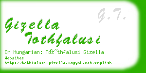 gizella tothfalusi business card